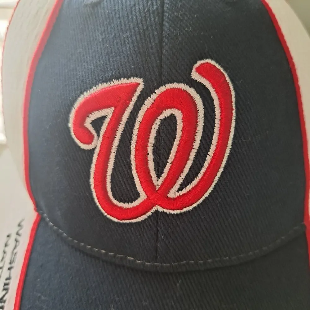 Washington Nationals MLB '47 Brand Adjustable Logo Hat Red White Blue - Picture 11 of 11